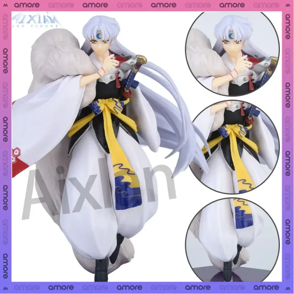 20CM InuYasha Anime Figure Sesshoumaru PVC Action Figure Collectible Model Toys Kid Gift