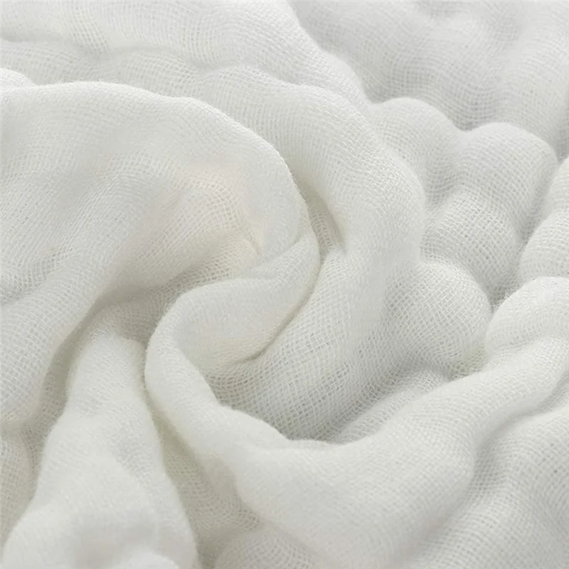 Детские муслиновые банные полотенца, 30 упаковок многоразовых мягких впитывающих хлопковых детских полотенец для лица, для нежной кожи ребенка, белый цвет