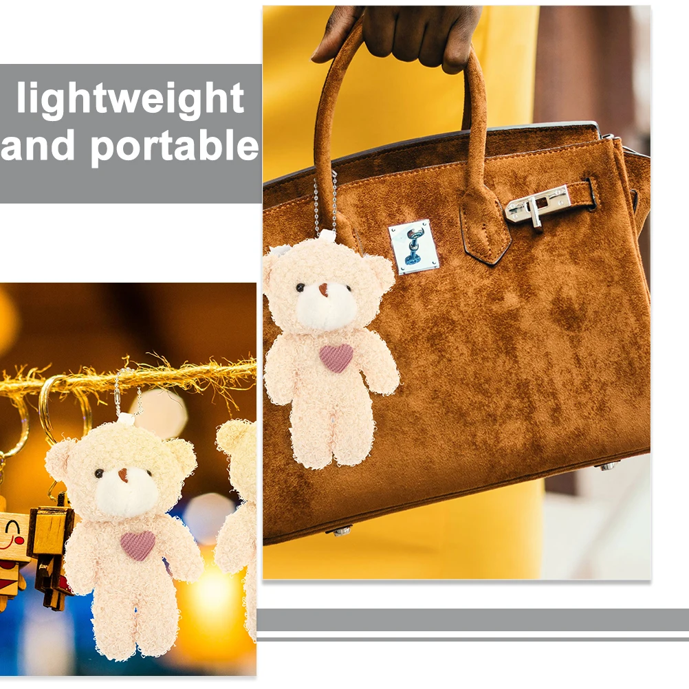 

2Pcs Stuffed Bear Keychain Pendant Bag Hanging Pendants Aesthetic Keychains Stuffed Animal Keychain Charm Key Chain Charm