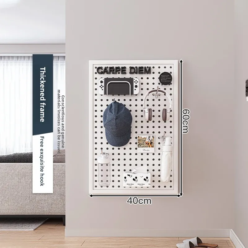 ثقب دائري ثقب مجلس جدار الجرف الجرف الفولاذ المقاوم للصدأ عرض تخزين أدوات الأجهزة والمجوهرات العالمي معلقة مجلس الجدار