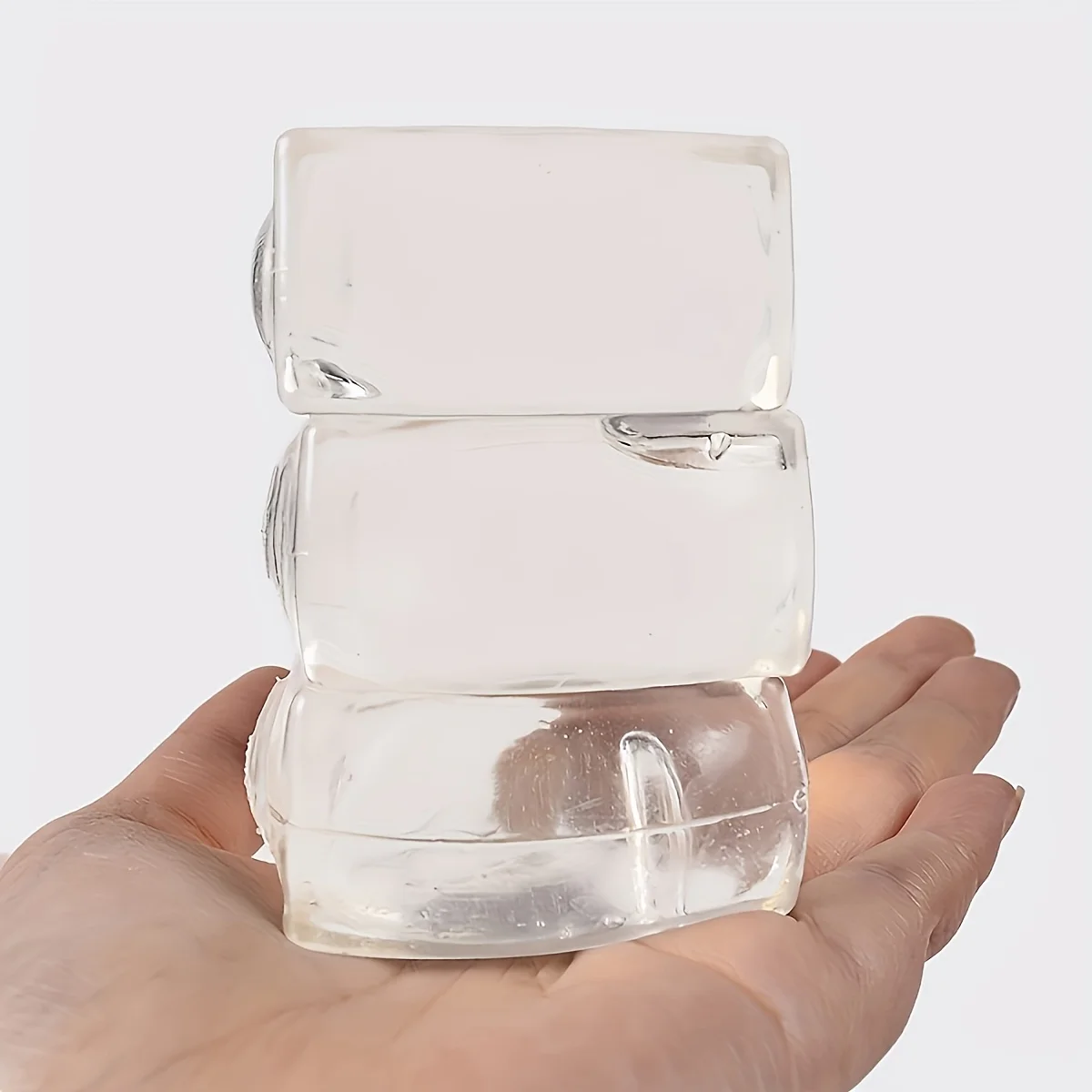 Slow Rebound Transparent Ice Cube Toy, Soft Squishy Stress Relief Block, Perfect Party Festival Gift for Kids Adults