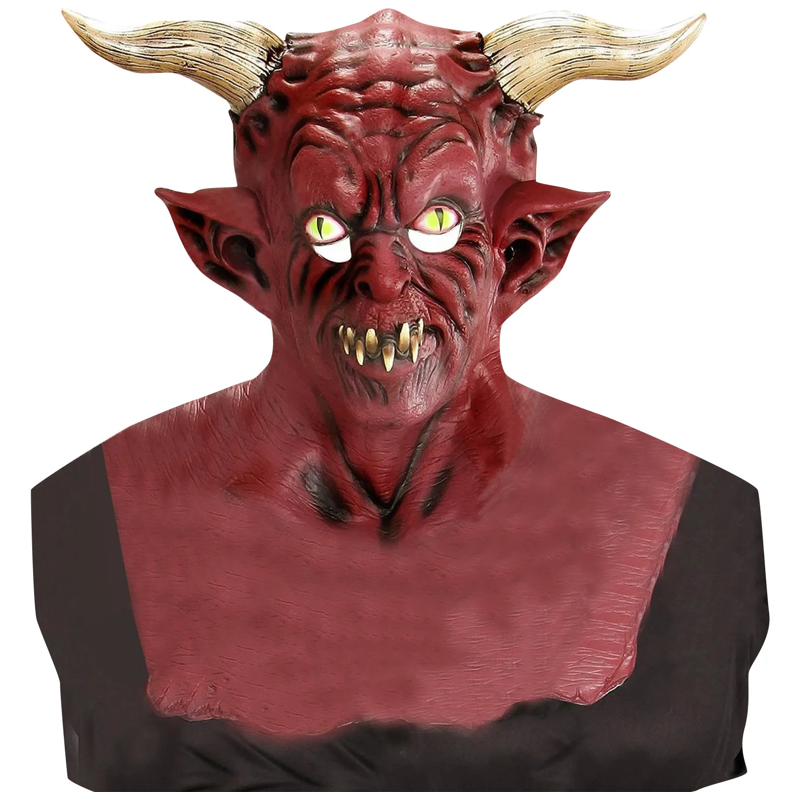 Devil Mask Halloween Horror Bull Deer Devil Horn Mask Another MeThe Elder Halloween Supersoft Old Man Adult Mask Cosplay Party