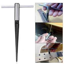 Handheld T-handle conical tool drill bit, 6-slot chamfered reamer woodworking cutting tool, guitar bridge pin hole reamer 5-16mm