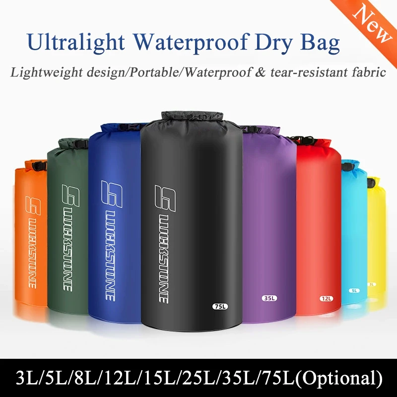 Ultralight Waterproof Dry Bag for Camping Drifting Hiking Swimming Rafting Kayaking River Trekking Bag Outdoor Storage Pack Sack