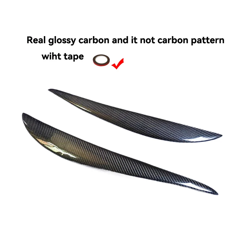 Real Carbon Fiber Car Headlight Eyelid Cover for Honda FIT Jazz 2001 - 2007 GD3 Front Lamp Eyebrows Decorative Sticker GD1 view 2