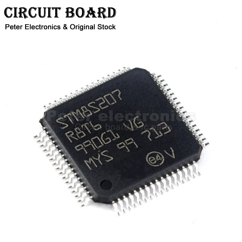 STM8S207R8T6 STM8S207 R8T6 RBT6 LQFP-64 64KB 6KB FLASH 52 2.95V~5.5V STM8 24MHz Microcontrollers (MCU/MPU/SOC) Available (1pcs)