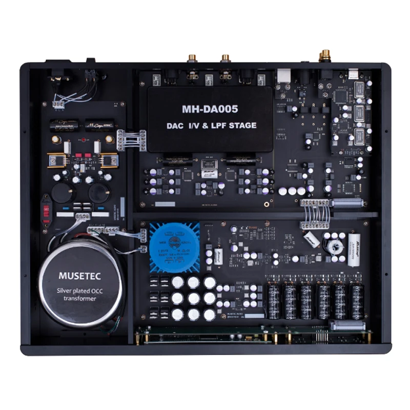 LKS Musetec MH-DA005 Dual ES9038pro HIFI الموسيقى الرقمية الصوت الرائد Amanero Femtosecond ساعة DSD512 فك DAC