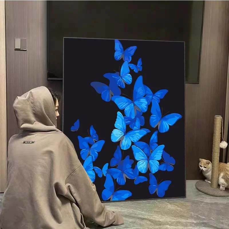

New Digital Oil Painting Handmade DIY Coloring Living Room Decorative Painting Time Killer Creative Gift