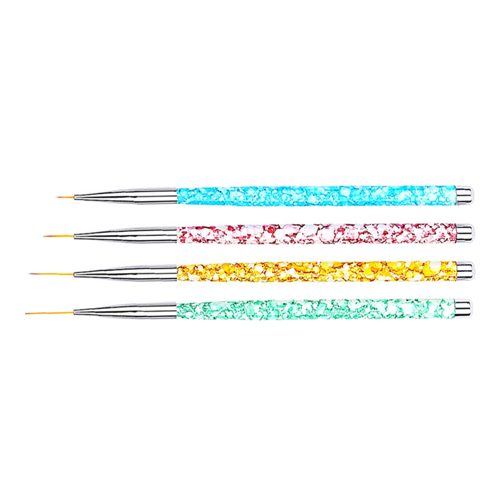 

4pcs Nail Brush Detail Painting Pens Line for Nails Lightweight Easy to Use Carry Suitable for Drawing Lines Flowers