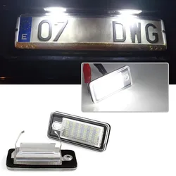 2PCS Car Led License Plate Light Number Plate Lamp For Audi A3 A4 S4 RS4 B6 B7 A6 RS6 S6 C6 S5 2D Cabrio Q7 A8 S8 RS4 Avant