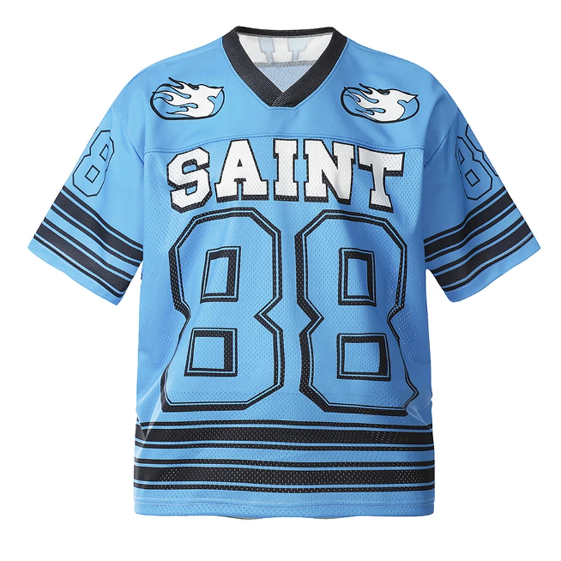 Outdoor Sports Style SAINT T-shirt No.88 Print Summer Casual Hip Hop Short-sleeved Jersey