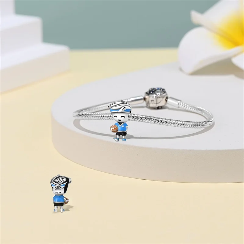 Hot Sale 925 Silver Happy Dopamine Girl Boy Cat Charms Beads Fit 3mm 925 Original Bracelets DIY Jewelry Souvenir Gift Making