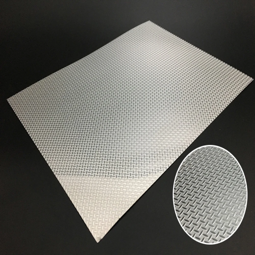 Stainless Steel Anti-skid Plate Decorative Board for Tamiya 1/14 RC Truck Sca MAN ACTORS 1/10 RC Crawler Cars Upgrade Parts