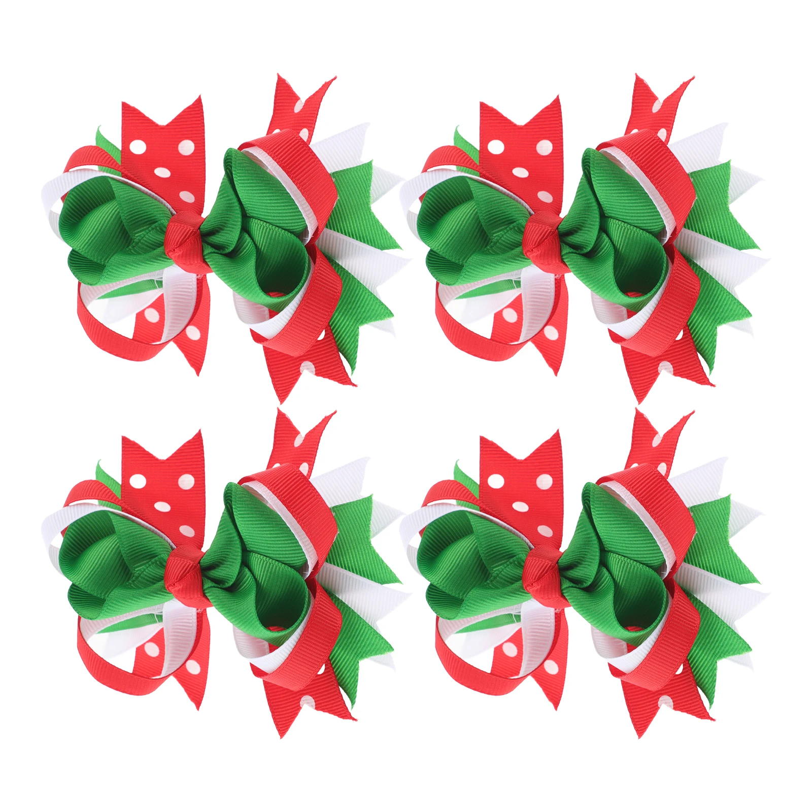 

4Pcs Christmas Accessories for Kids Cute Bowknot Hair Clips Baby Girls Festival Bows Toddler Xmas Festive Decoration