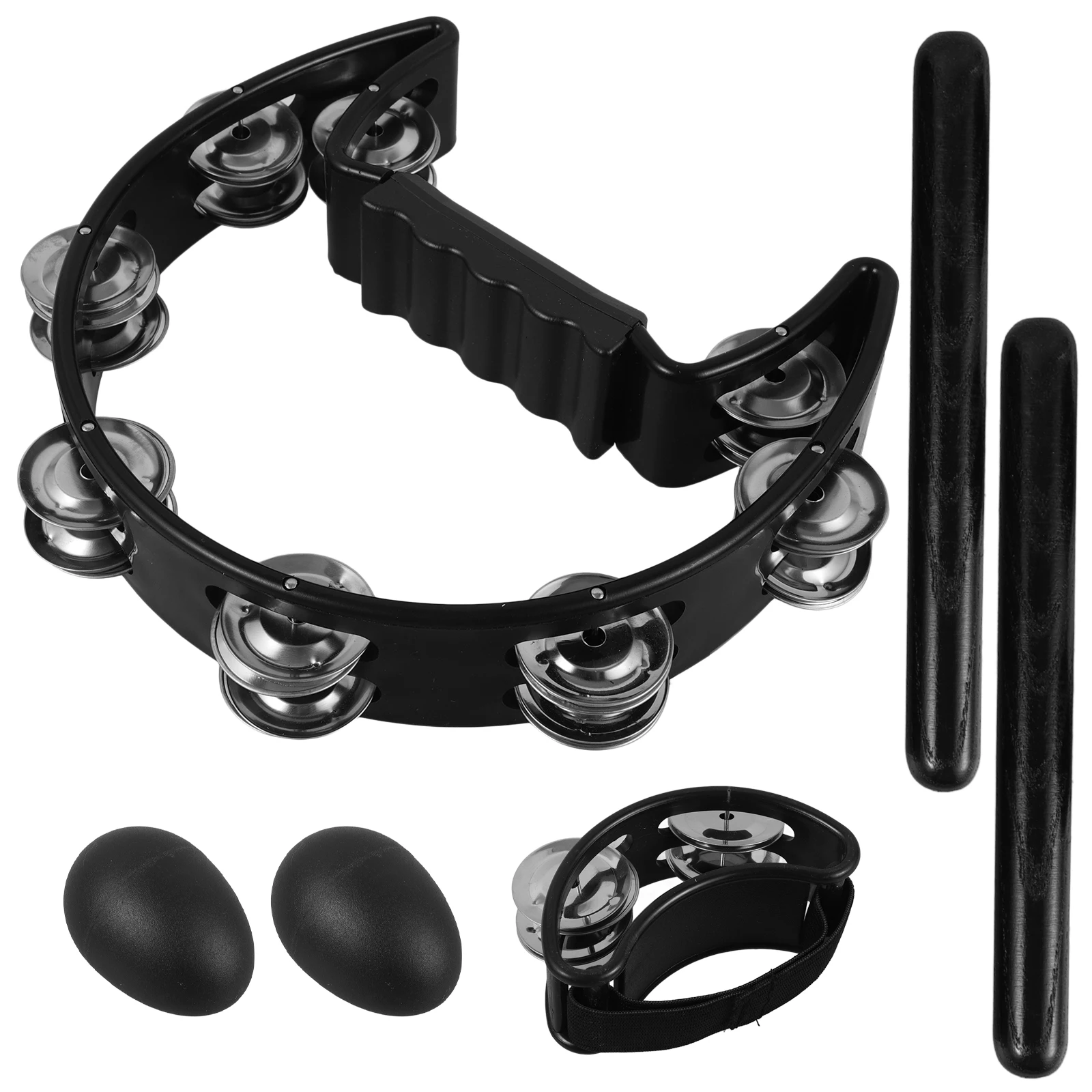 

Percussion Instrument Set Ringing Shaker Rhythm Tambourine Party Hand Bell Dance Foot Bell Small Music Instruments Wooden Sand