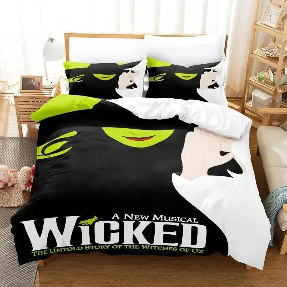 Wicked Musical Broadway Drama Bedding Set Single Twin Full Queen King Size Bed Set Aldult Kid Bedroom Duvetcover Sets 3D Print