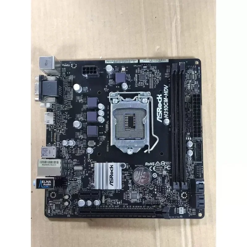 RoRuSASRock H310CM-HDVMotherboard Support 9th And 8th Gen Intel Core Processors I9-9900 I5-8500 9700F CPU DDR4 2666 Micro ATX PC