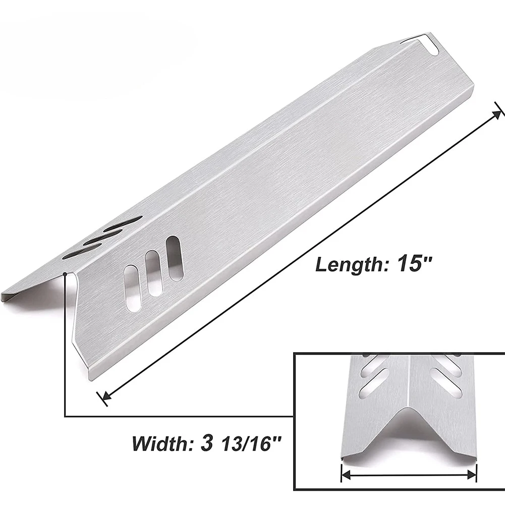 Imagem -02 - Tampa do Queimador de Silver Heat Plate Peças de Reposição para Churrasco Gás Grill Bar Ferramentas para Churrasco ao ar Livre Pcs Aço Inoxidável