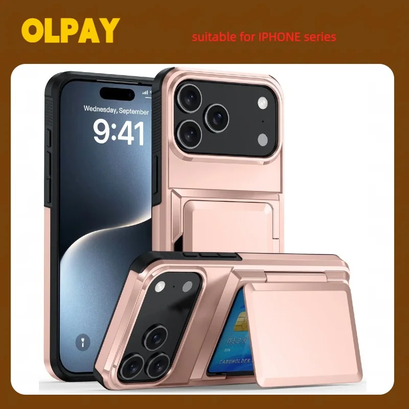 

Чехол для телефона OLPAY со вставкой для iPhone 17 Pro Max 17Air 17Pro 17 16Pro Max 16Plus 15Pro 15Plus 14Pro 13 12 11 Защитный чехол
