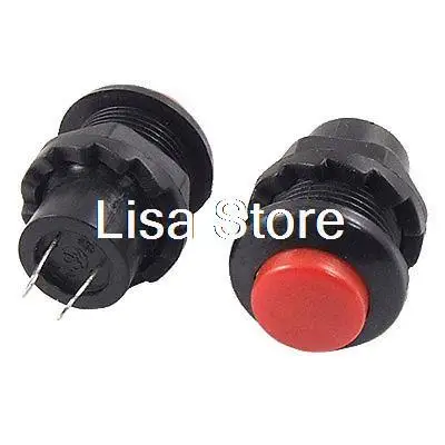 

AC 3A/125V 1A/250V Красная крышка 2-контактный мгновенный кнопочный переключатель ВЫКЛ-ВКЛ DS-313