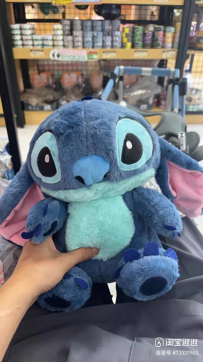 Hot Lilo&Stitch Angel Plush Doll Disney Large Stitch 30/45/60/80cm Doll Girlfriend Angel Plush Toy Couple Girl Halloween Gift