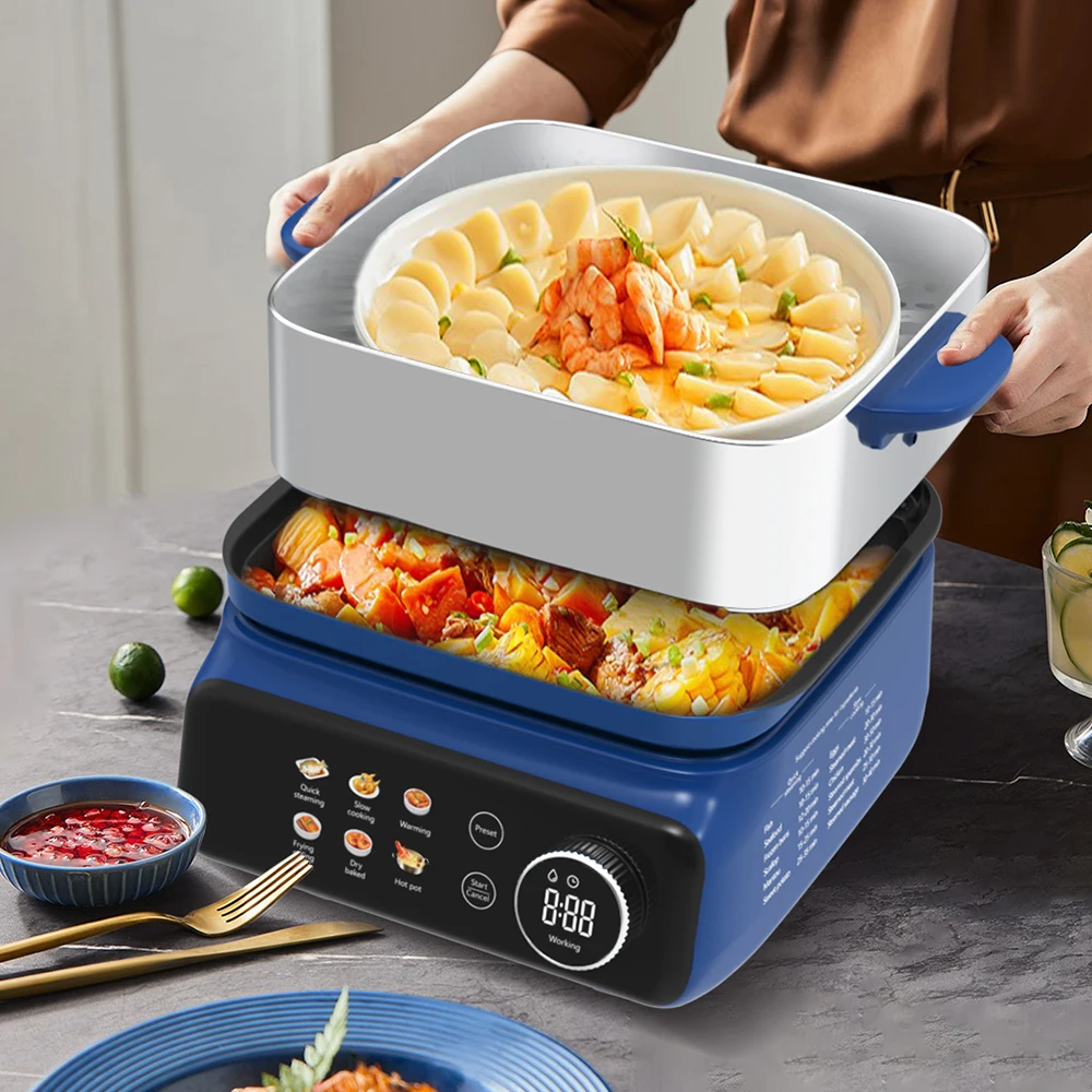 

Kitchen 2 Layers Stainless Steel Multifunction Electric Food Steamer