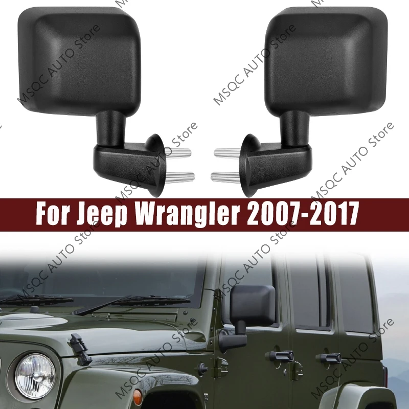 

For Jeep Wrangler 2007-2017 Wrangler Jk 2018 Car Motoring Power Adjustment Heated Folding Rear View Mirror Assembly Black