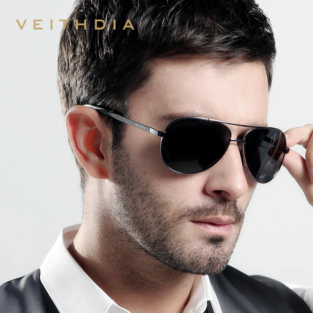 VEITHDIA – lunettes de soleil polarisées UV400 pour hommes et femmes, sport de plein air, conduite, accessoires féminins, 1306