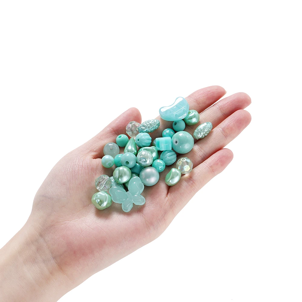 20g/Lot Mixed Shape Beads Acrylic Loose Spacer Bead for DIY Handmade Bracelet Necklace Jewelry Making Accessories Supplies