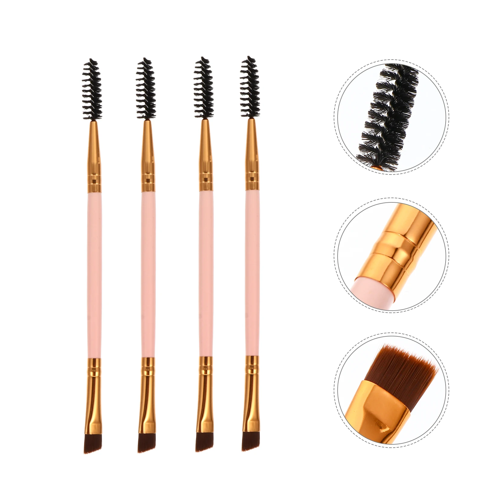 6pcs Eyebrow Brush Mascara Eyelash DoubleEnded Set Makeup Tools Birthday Gift Angled Spoolie Brushes Cosmetics Accessories