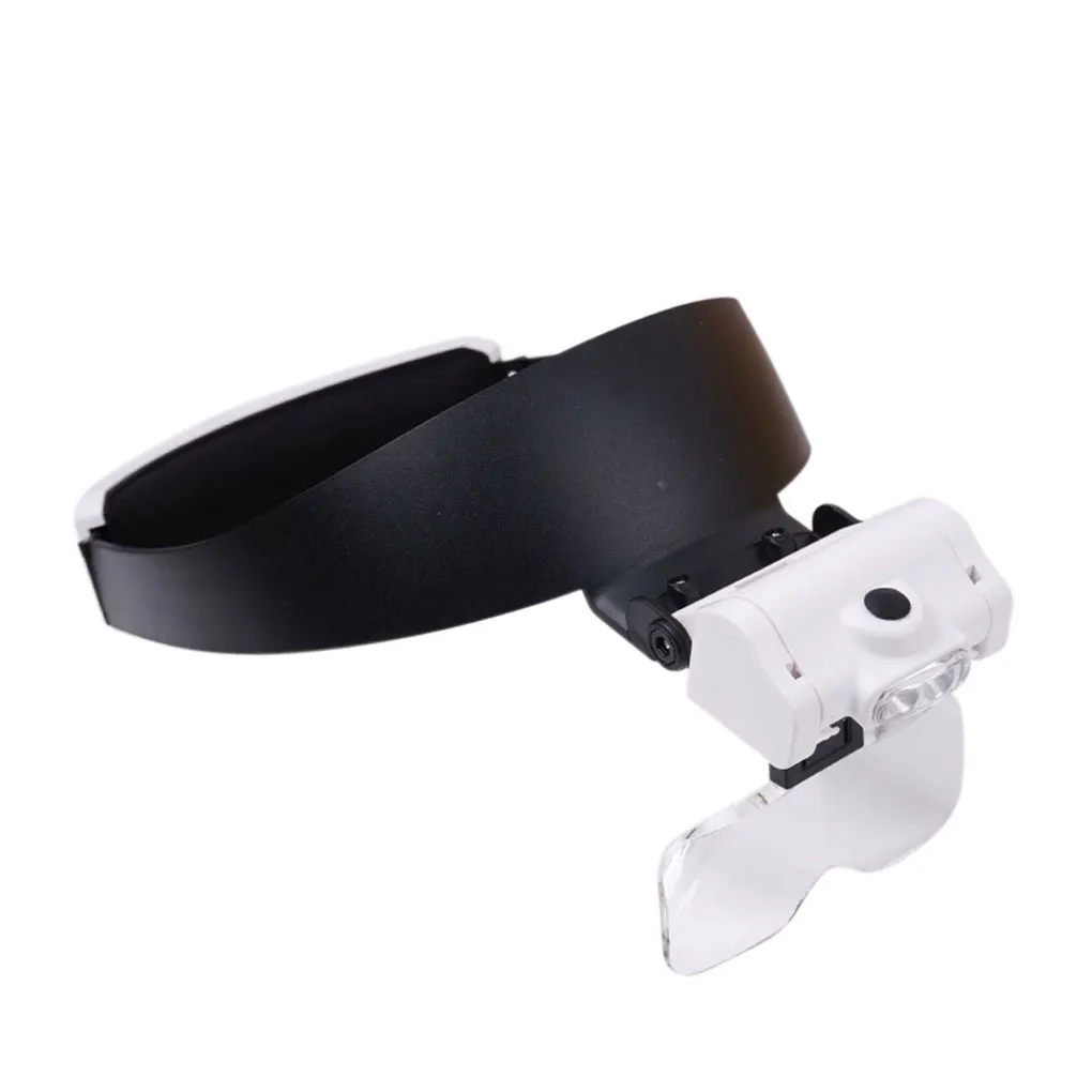 

Acrylic Practical Magnifying Glass Wide Application With Robust Construction Headband Magnifier Glasses With LED Lighted