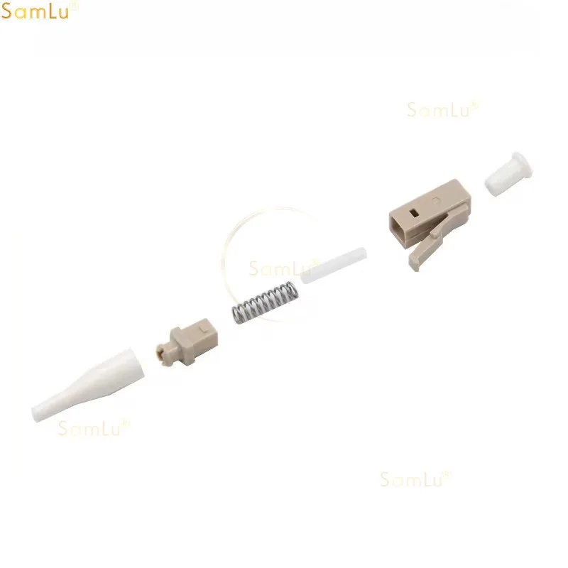 200pcs/Lot sale Lc/om1/om2  Simplex Multimode Mm Beige Gray Lc0.9 Jumper Loose Optical Fiber Connector