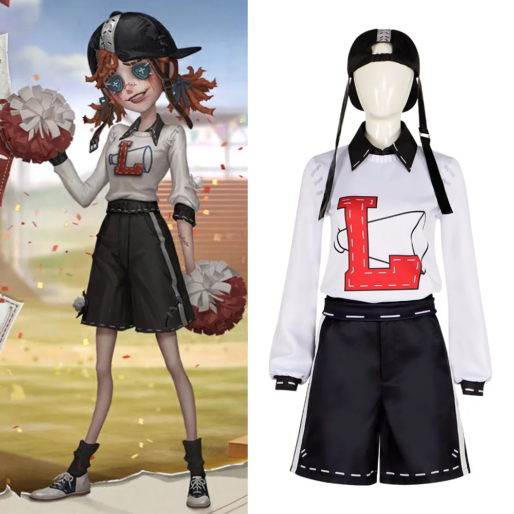 

Game Identity V Cheerleader Cosplay Role Play Costume Anime Lily Barriere Clothes Suit with Hand Prop for Women Comic Con Suit