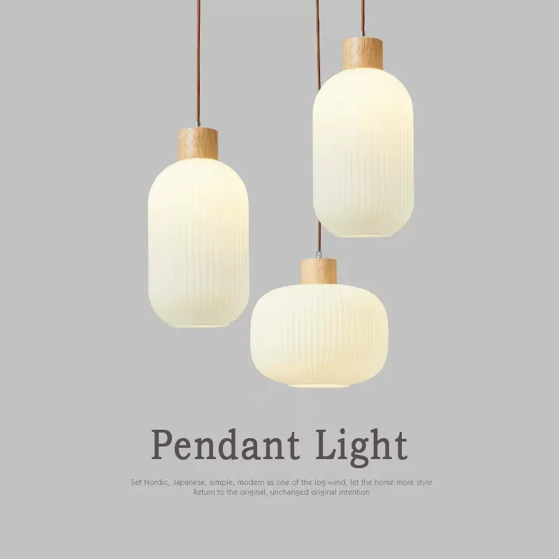 

Modern Pendant Lamp Glass Lampshade Chandelier LED Pendant Lamp Home Loft Dining Roon Bedroom Lighting Fixture E27 Base Lamps