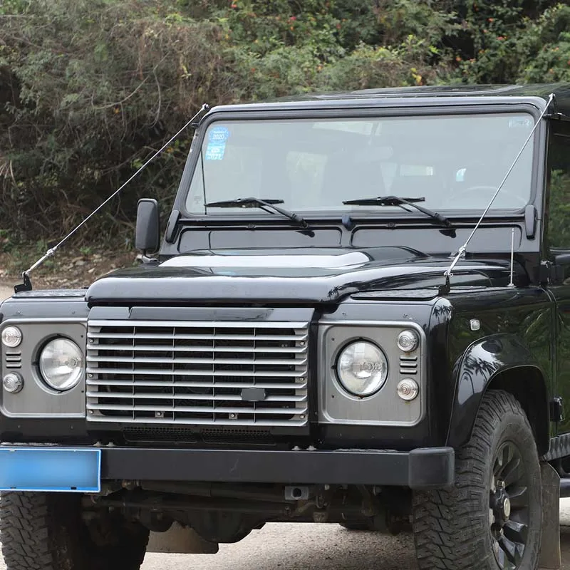 For Land Rover Defender 90 110 130 2004-2018 Car Through Jungle Protect Hood Latch Catch Lock Obstacle Eliminate Rope Accessory