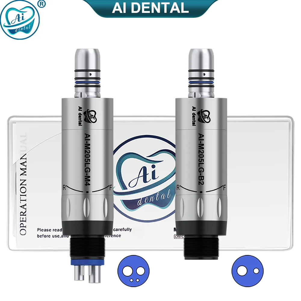 Silnik pneumatyczny LED AI-M205LG Dental silnik pneumatyczny 2/4/6 otworów z samogeneratorem Silnik LED ze stali nierdzewnej