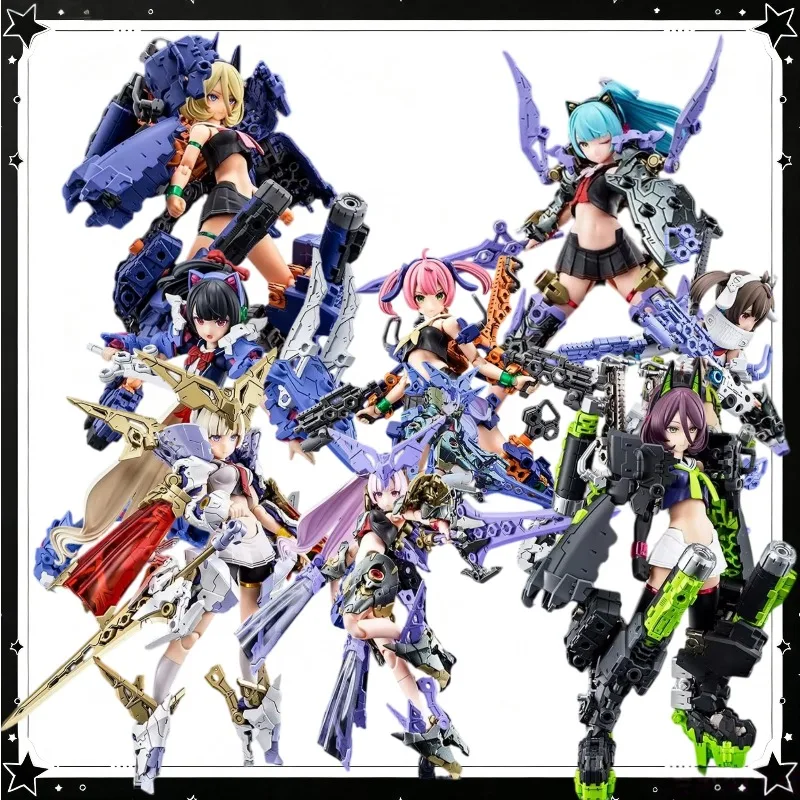 【In Stock】Megami Device Mecha Girl Assembly Model Kit Multi-joint Movable Anime Figurine with Parts Desktop