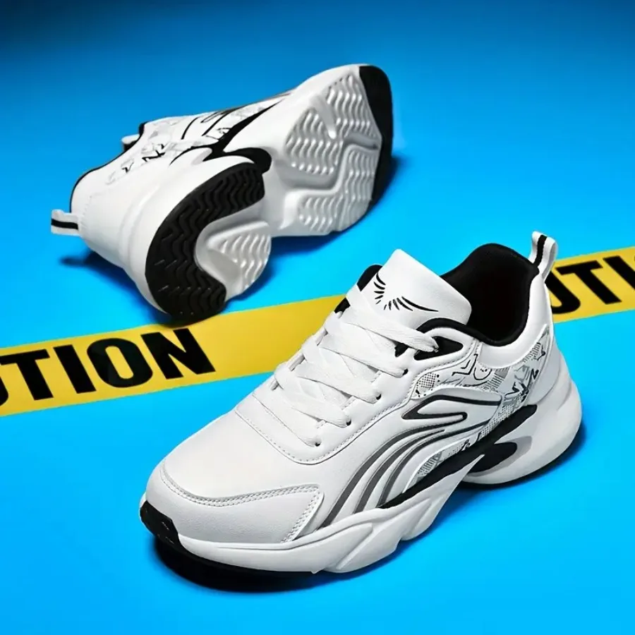 

Мужские новые спортивные повседневные кроссовки белого цвета, модель 2025 года, большие размеры, осенне-зимние, нескользящие, для студентов