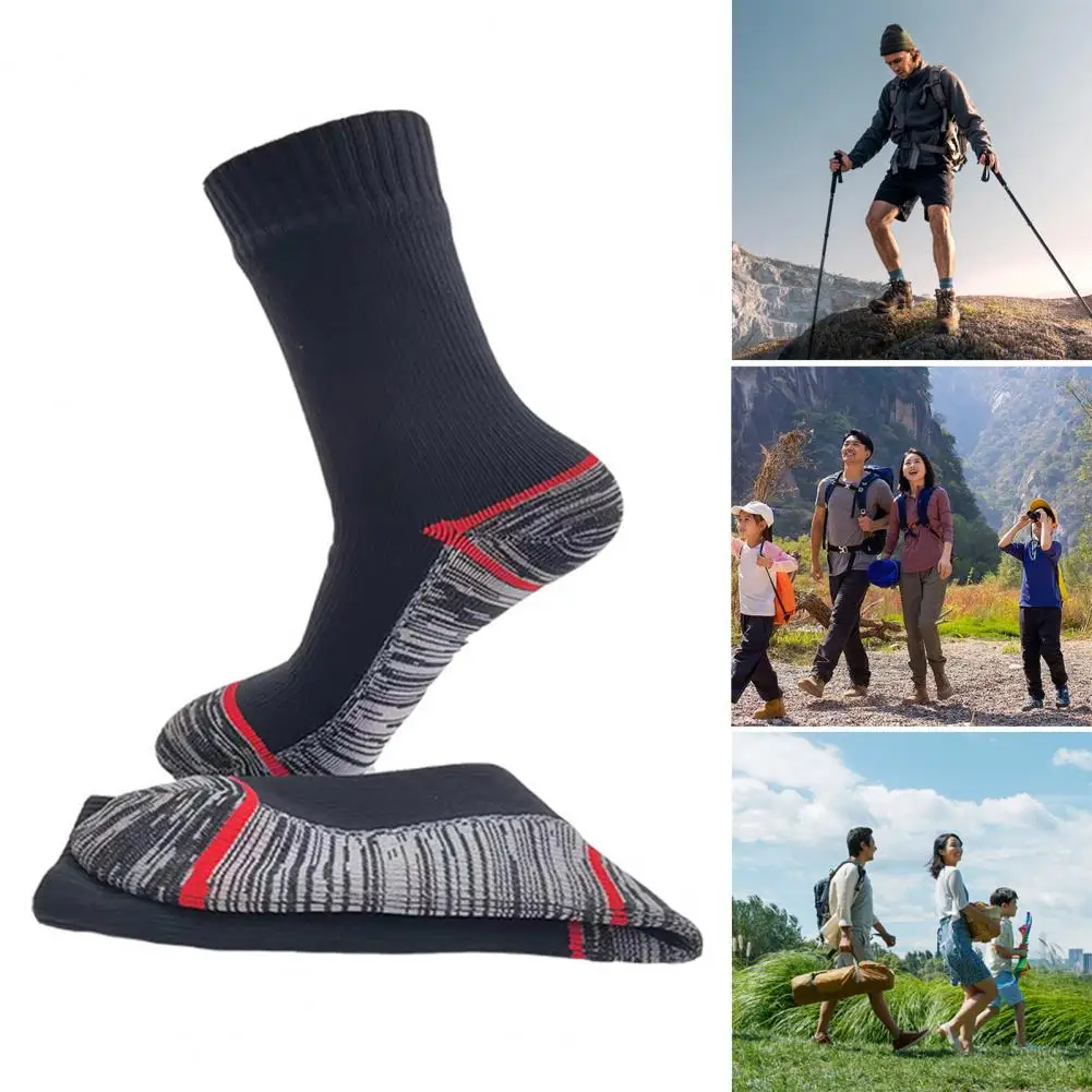 Calcetines impermeables para acampar, calcetines de compresión impermeables para actividades al aire libre, transpirables, absorben la humedad para hombres para esquiar