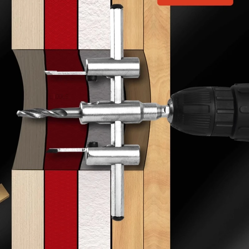 

Регулируемая дрель, прочное вспомогательное сверло, дырокол, шарнирная доска, прецизионная самокалибровка, позиционирование, монтажные инструменты