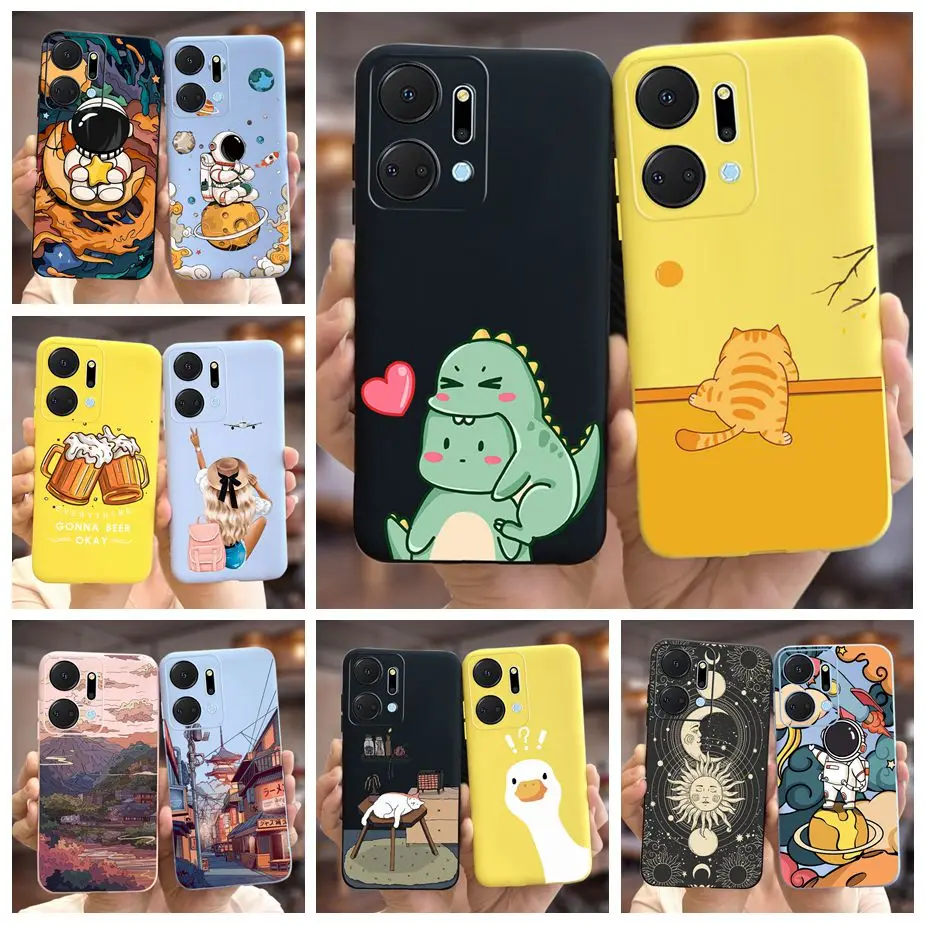 For Huawei Honor X7a 4G Case RKY-LX1 RKY-LX2 Cute Fashion Cartoon Cover For Honor X7a X 7a HonorX7a Back Cover Soft Fundas Coque