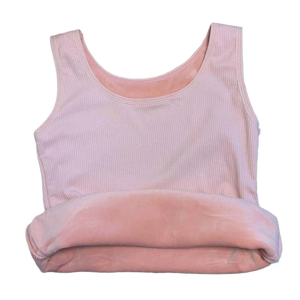 

Бесшовная термомайка для женщин из бархатного материала и дизайна без рукавов для наслоения в холодную погоду.