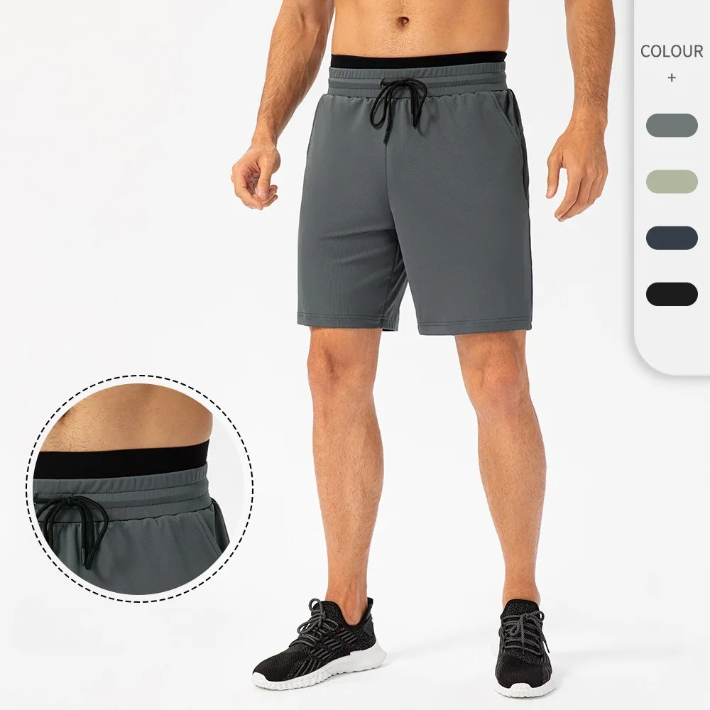 

Double Waistband Basketball Shorts, Men's Loose Fit Design with High Elastic Quick-Dry Fabric