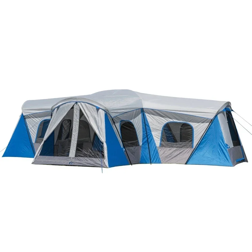 

16-Person 3-Room Family Cabin Tent, with 3 Entrances