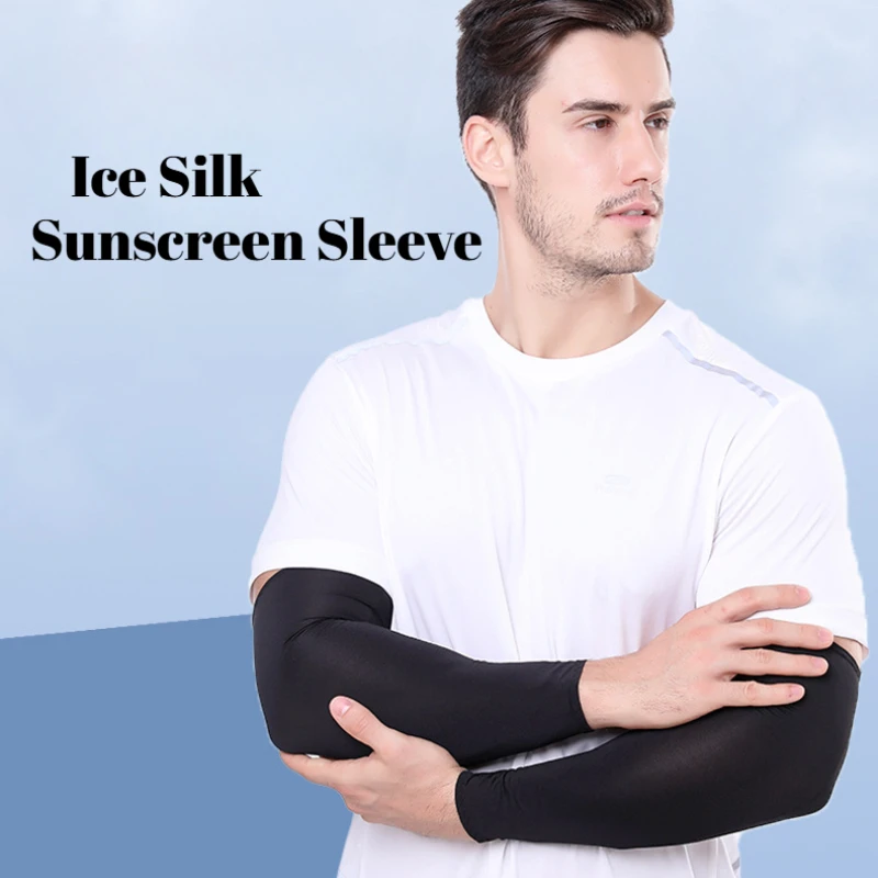 

ROXI | 1Pair Summer Ice Silk Sunscreen Sleeves Men Women Riding Sports Arm Cover Outdoor Driving UV Protection
