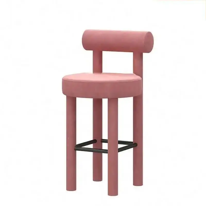 

Bar Velvet Home Modern Furniture Light Luxury Minimalist Bar Stool Bar Chairs Makeup Vanity High Stools Hight Table Bars Chair