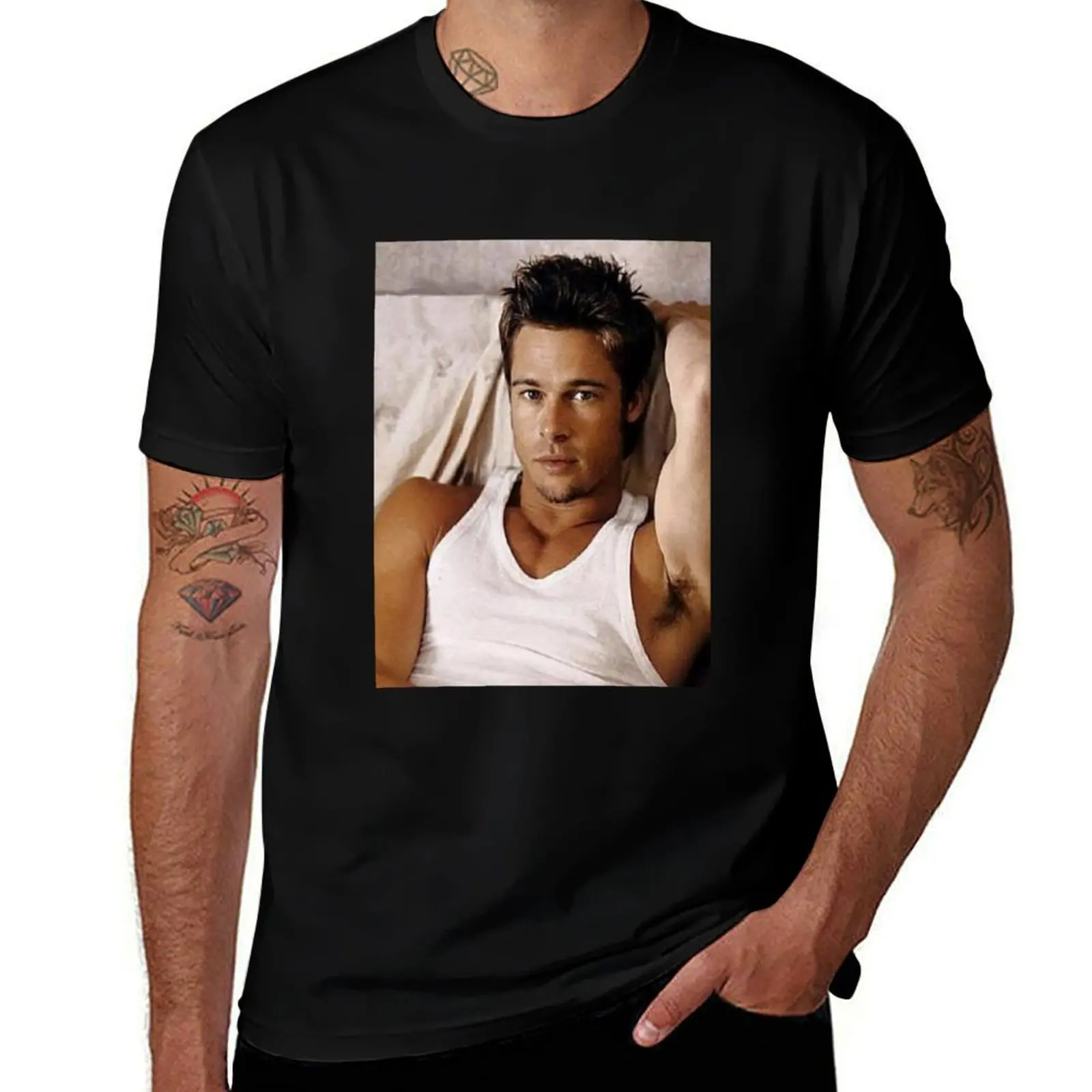 

brad pitt 90s T-Shirt cotton man t-shirts luxury designer street wear custom t-shirts mens t shirts