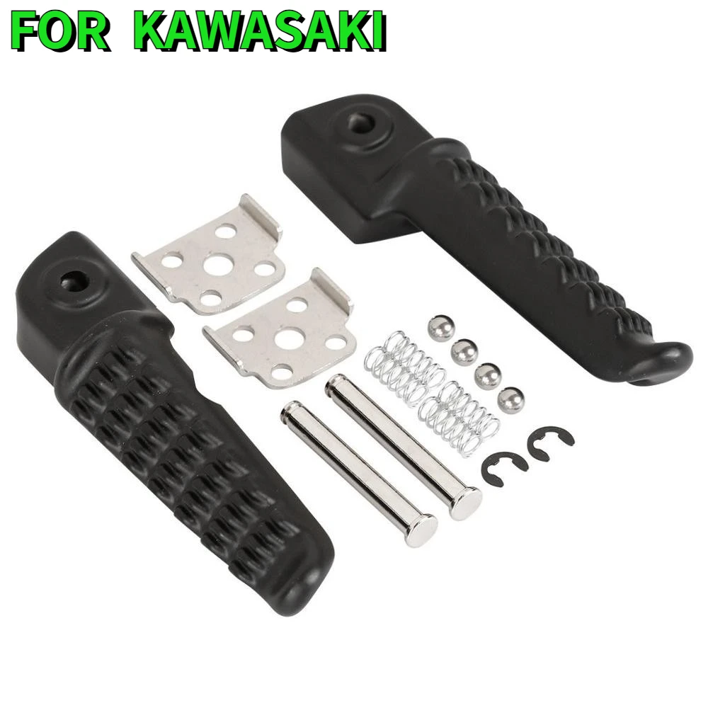 

Rear Passenger Foot Pegs Footrest Pedals For Kawasaki ZX6R ZX9R ZX10R ZX14 Z750 Z800 Z1000 ZZR1400 ZZR1200 GTR1400 EX250 EX300