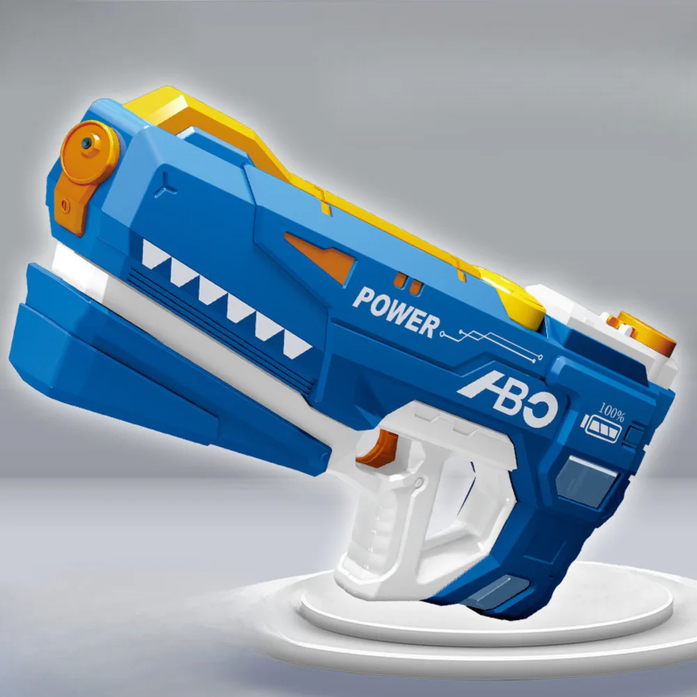 Pistola de água elétrica de sucção automática, alta pressão, spray contínuo poderoso, brinquedo de água de grande capacidade para diversão em festival de respingos