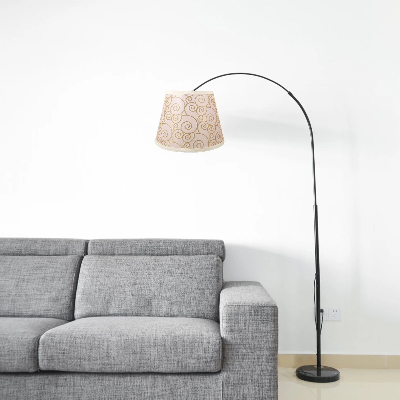 

Fabric Lampshade Floor Shades Replacement Table Hanging Modern Barrel Iron Replacements Pendant